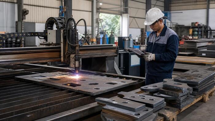 Cắt CNC thép tấm và gia công cơ khí theo yêu cầu