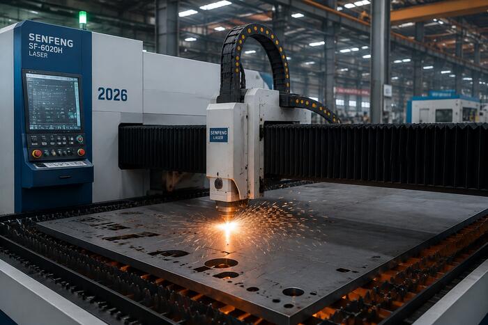 Gia công cắt bản mã thép bằng máy CNC tia Laser 2026